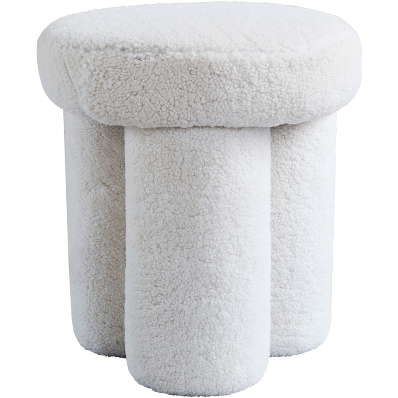 Big Foot Stool, Sheepskin White