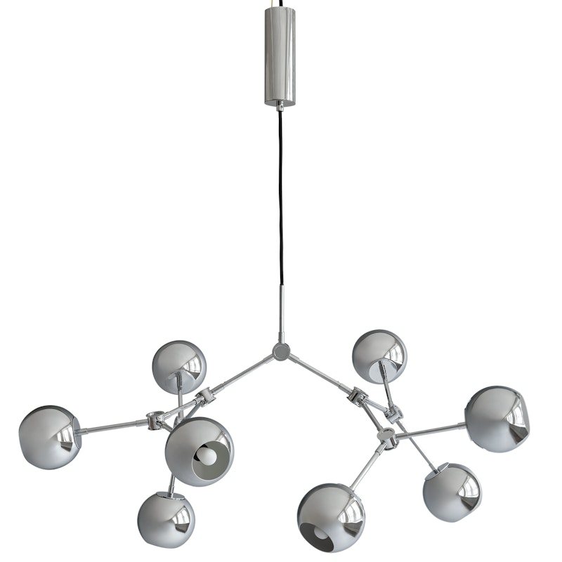 Drop Globe Pendant 95 cm, Chrome