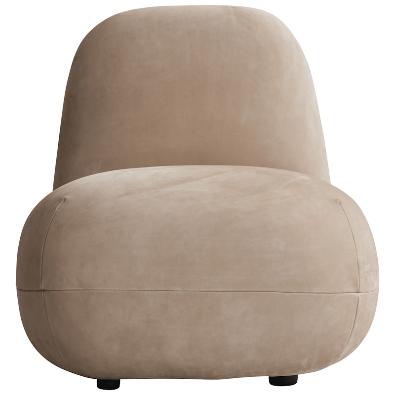 Toe Flat Armchair, Nubuck Leather