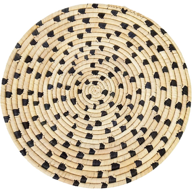 Palm dot Trivet, Natural/Black