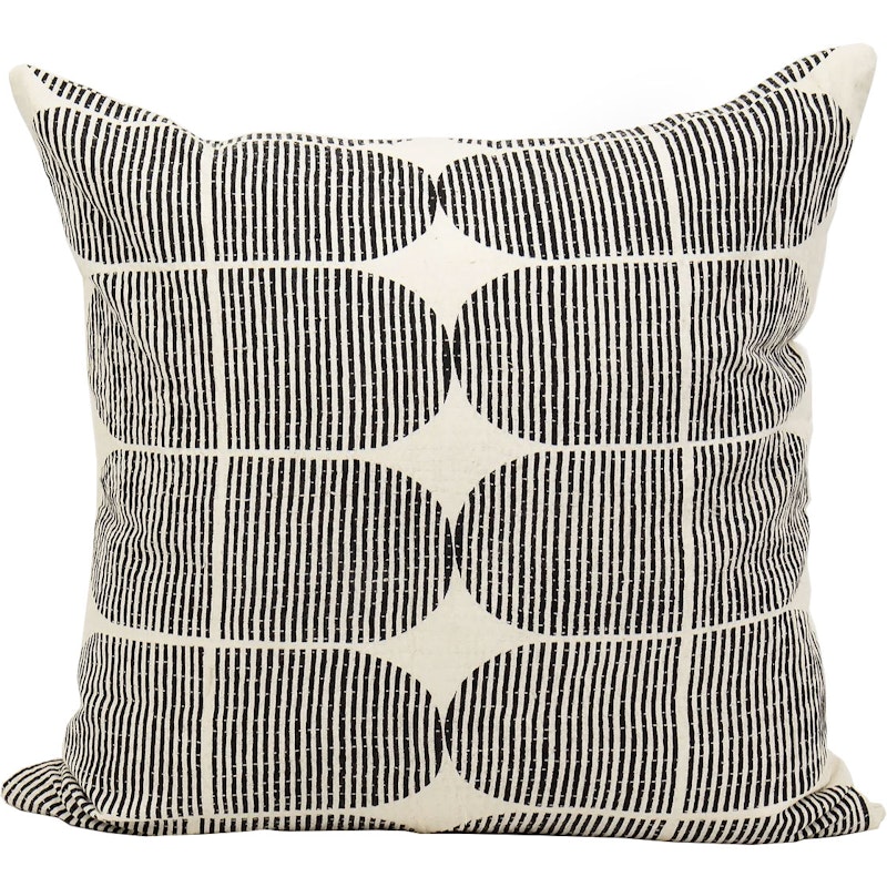 Tile Cushion Cover 50x50 cm, White/Black