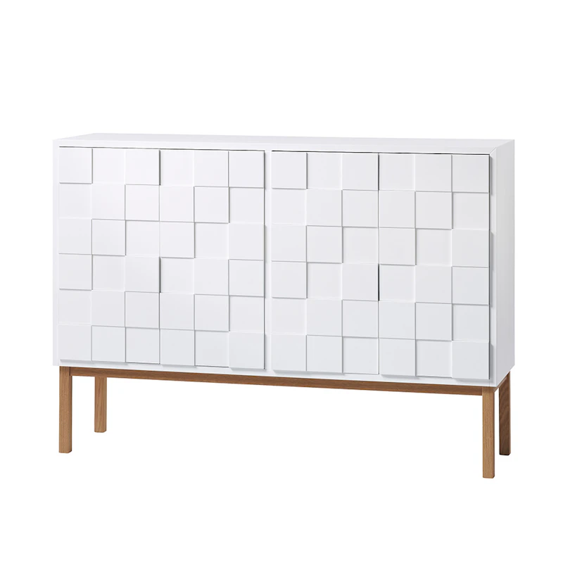 Collect 2010 Cabinet Low, White/White Oak