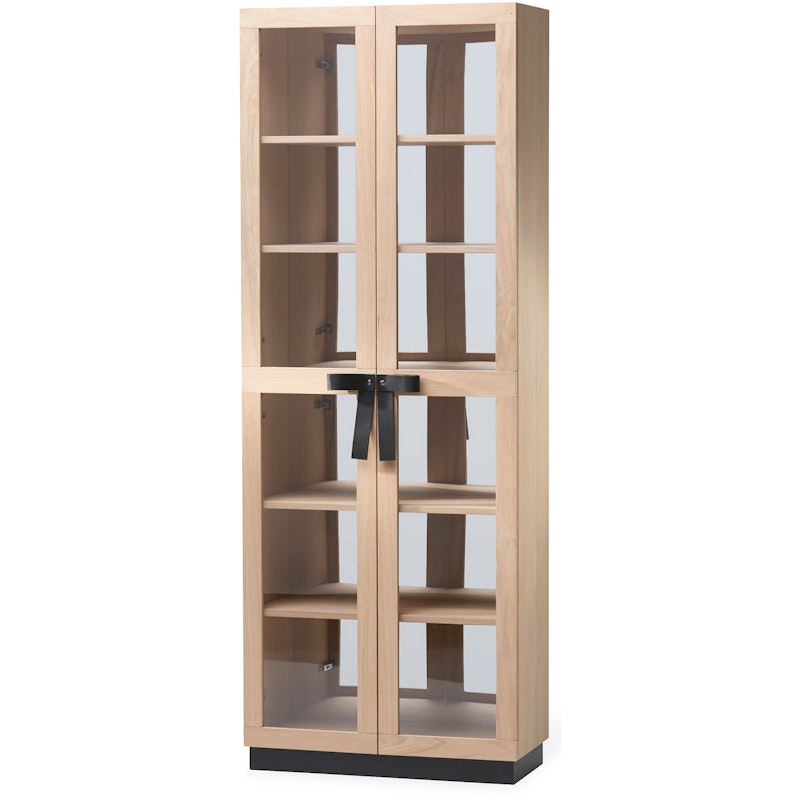 The Bow Display Cabinet, White Oiled Oak