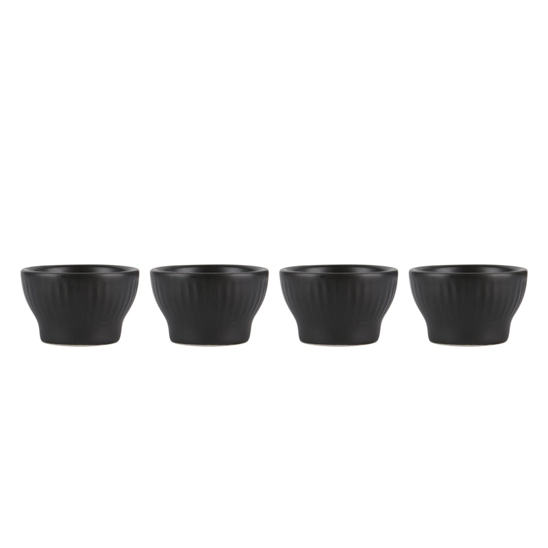 Groovy Egg Cups 4-pack, Black