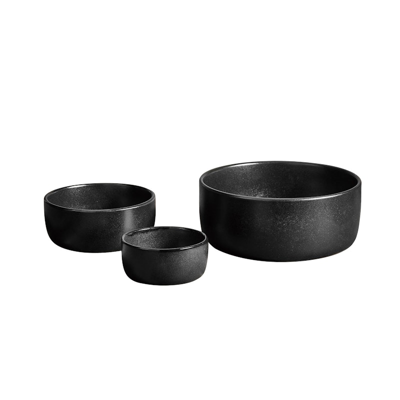 Raw Bowl Set 3-pack, Titanium Black