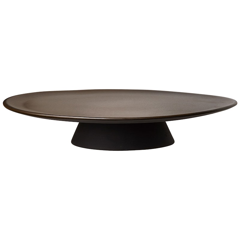 Raw Cake Plate 34 cm, Metallic Brown