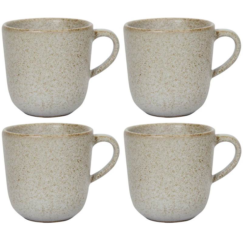 Raw Coffee Cup 25 cl 4-pack, Sandy Beige