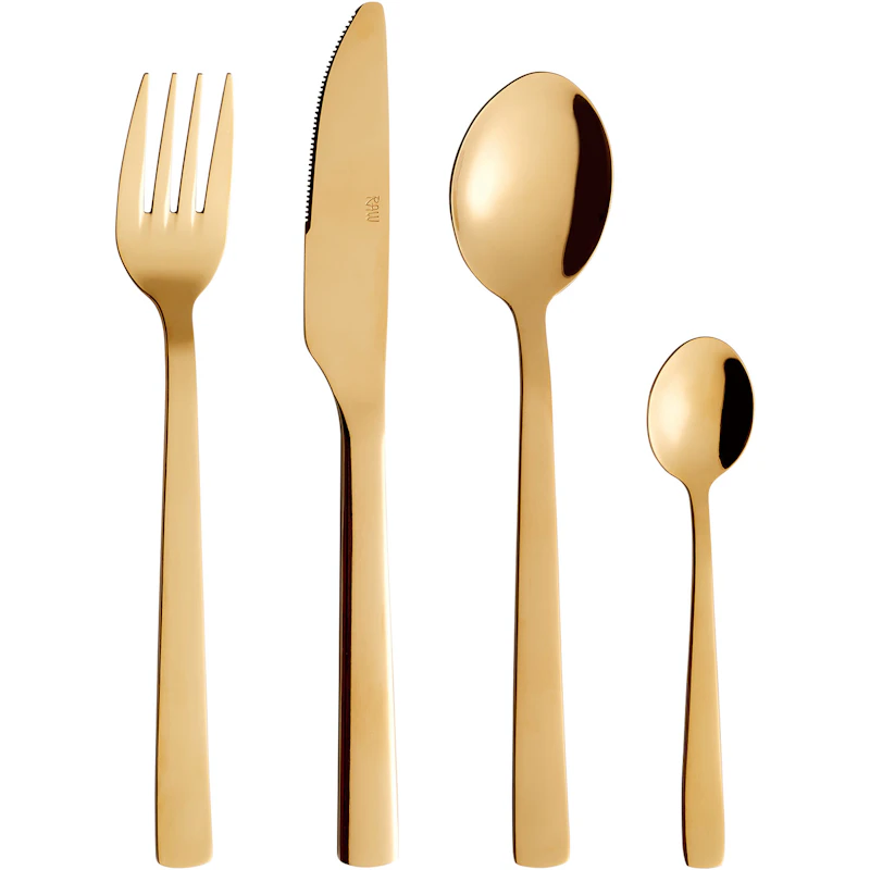 Raw Cutlery Set 24-pack, Gold