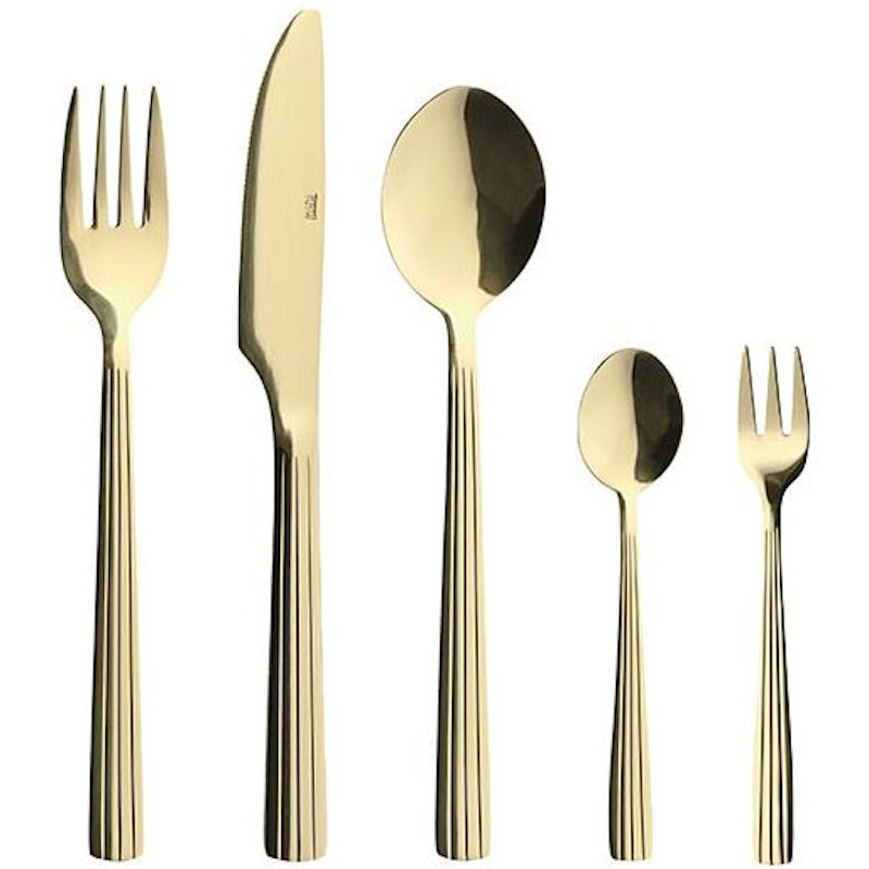 RAW Cutlery set 60-pack, Champagne Gold