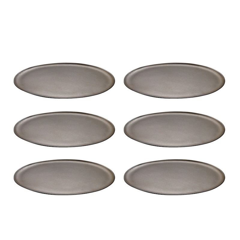Raw Dinner Plate 28 cm 6-pack, Metallic Brown