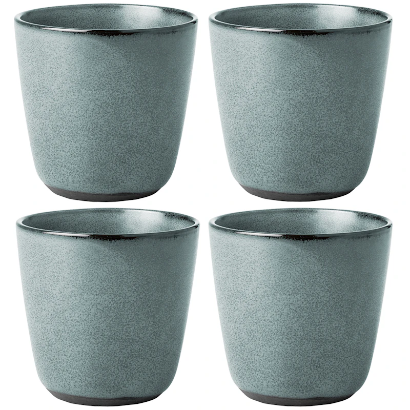 Raw Mug 30 cl 4-pack, Northern Green
