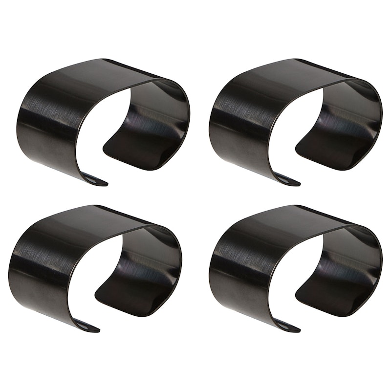 Raw Napkin Ring 4-pack, Black