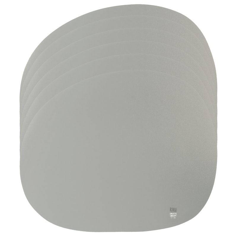 Raw Organic Placemat 6-pack, Light Grey