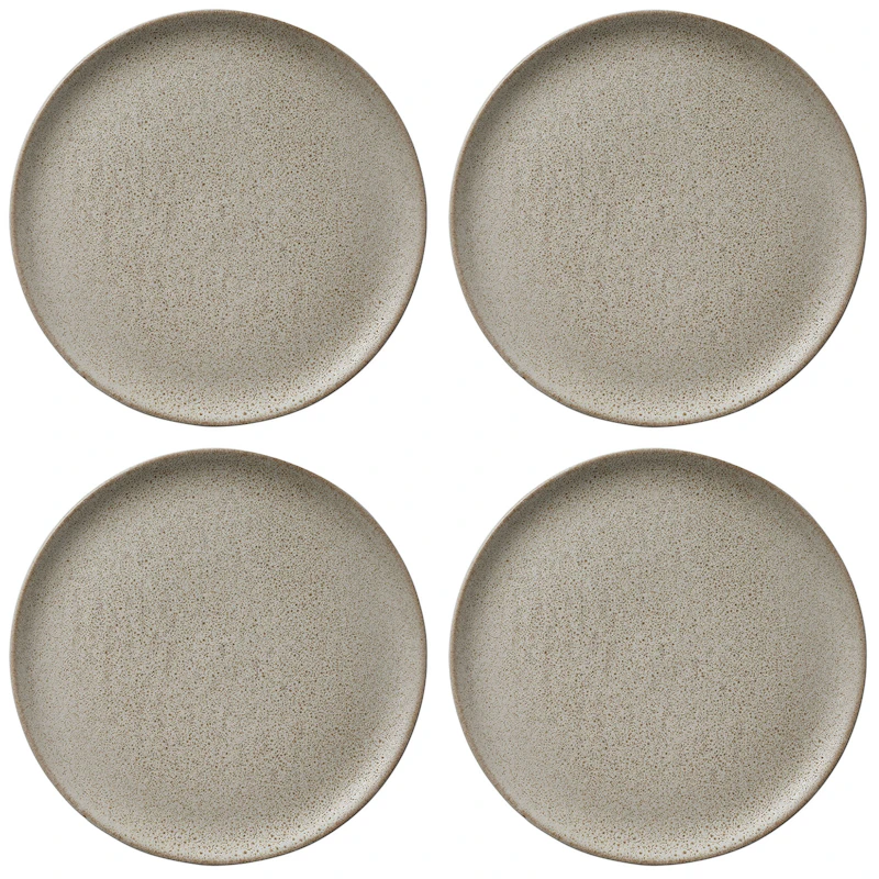 Raw Side Plate 20 cm 4-pack, Sandy Beige