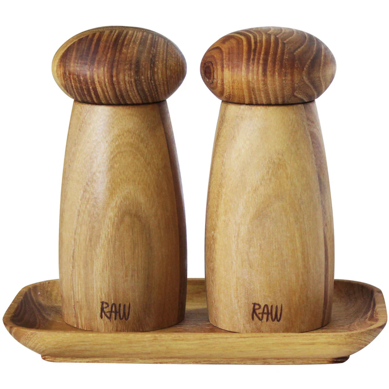 RAW Teak Grinder Set With Tray