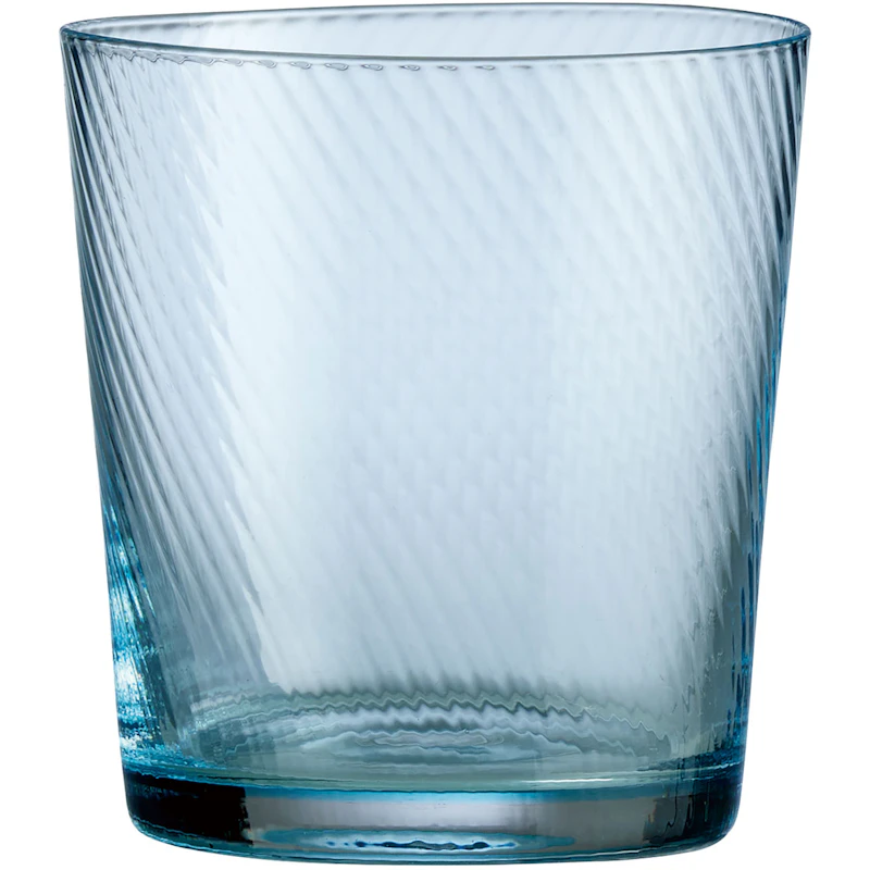 RAW Unique Swirl Glass Low 30 cl, Light Blue