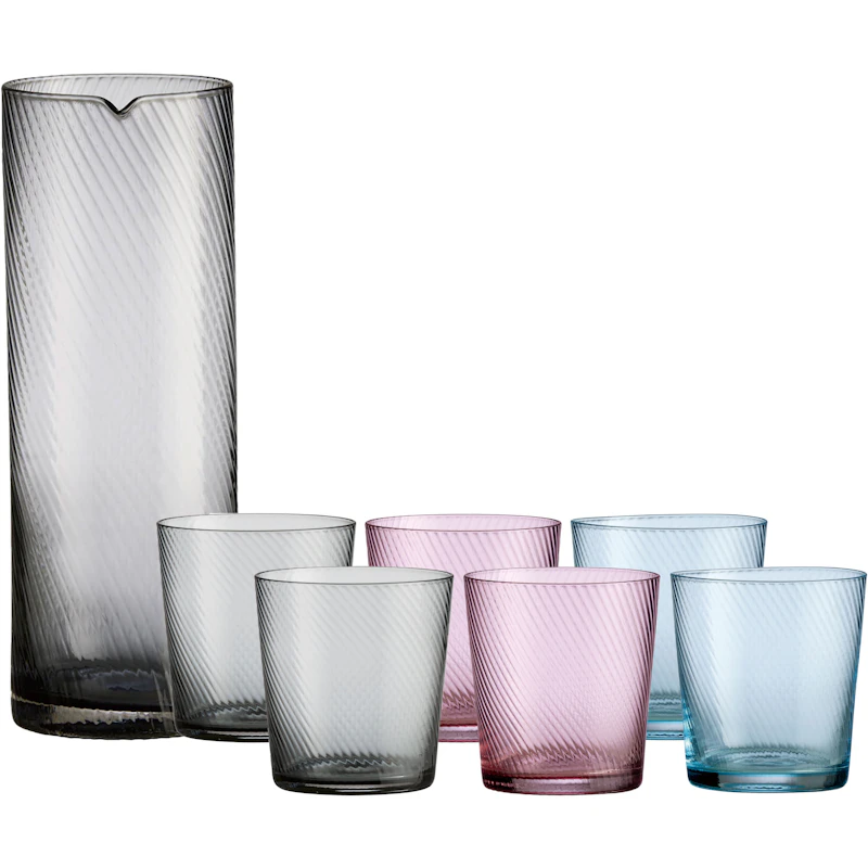 RAW Unique Swirl Glass Set 7-pack