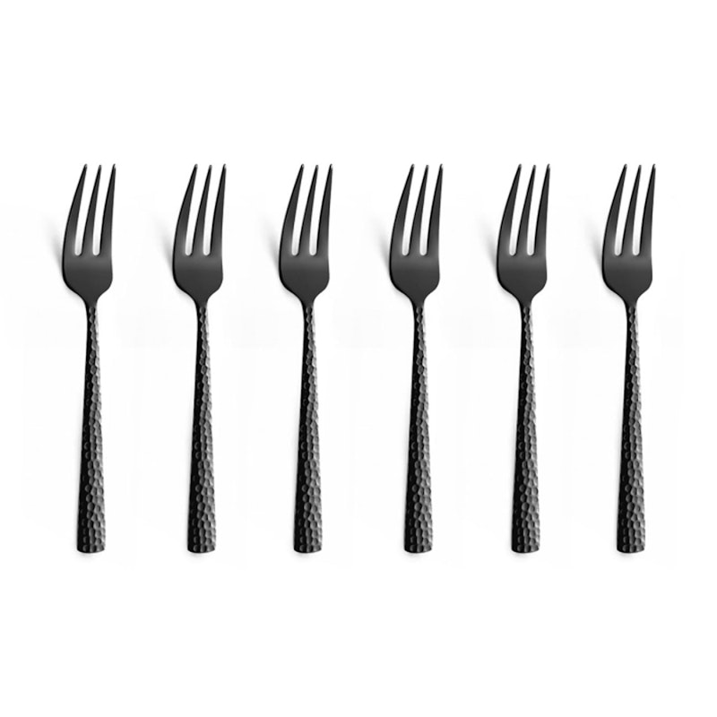 Felicity Dessert Fork 6-pack, Black