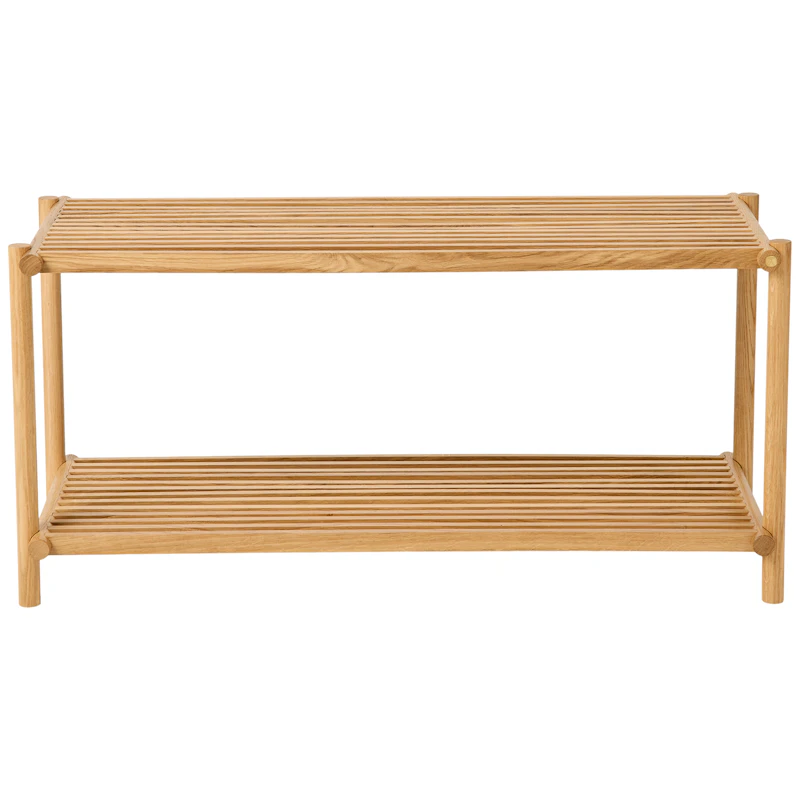 Column Shoe Rack, Oak