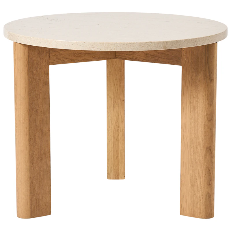 Evoke Coffee Table Marble Creme, Ø55 cm