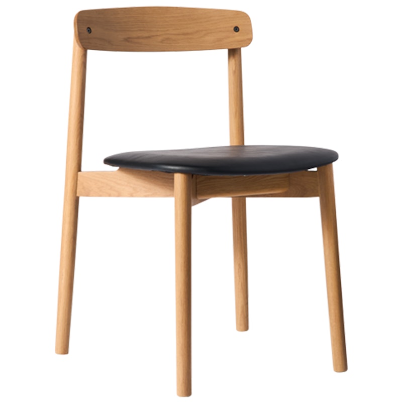 Unite Chair, White Pigmented Oak / Imitation Leather