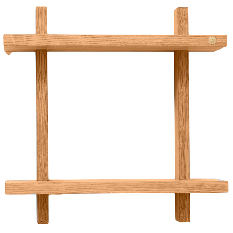 Treat Wall Shelf Double 34x34 cm, Oiled Oak