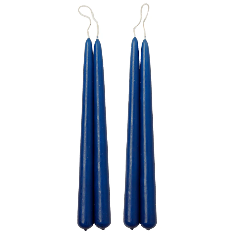 Blossom Candles 4-pack, Cobalt Blue