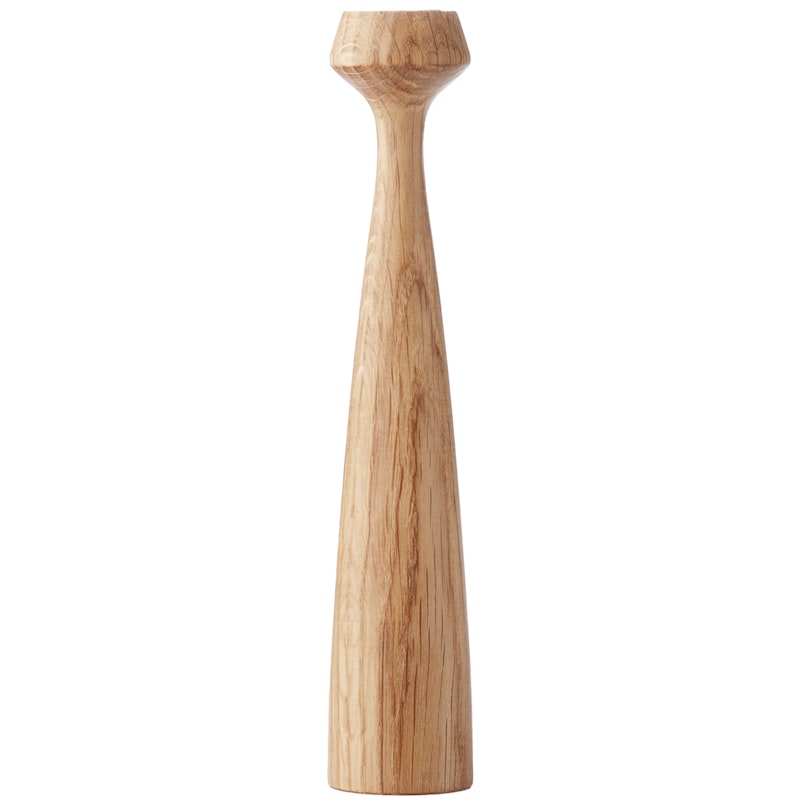 Lily Candle Holder, Oiled Oak