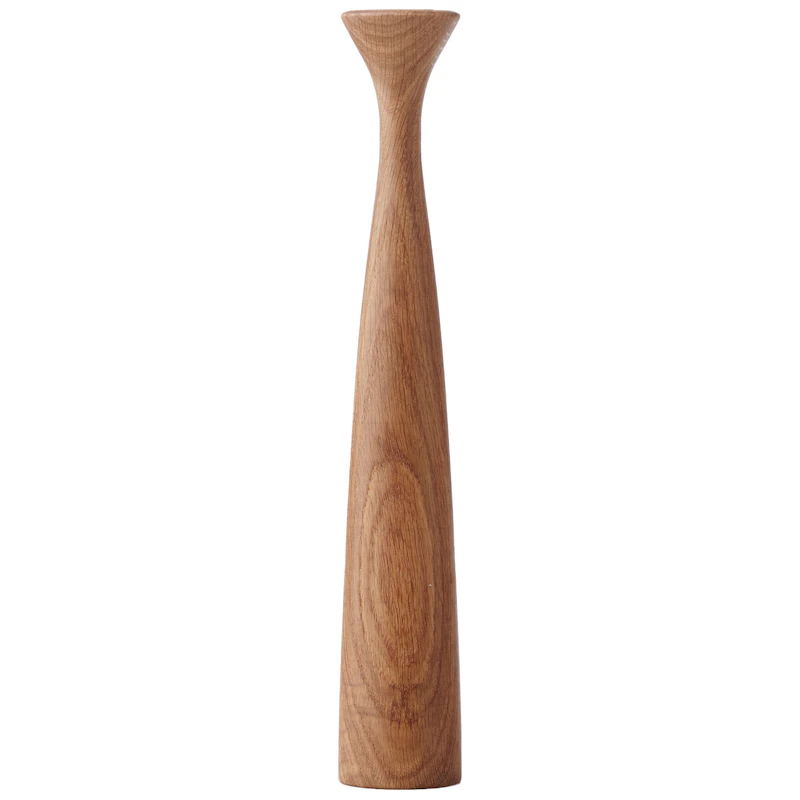 Rose Candle Holder, Oiled Oak