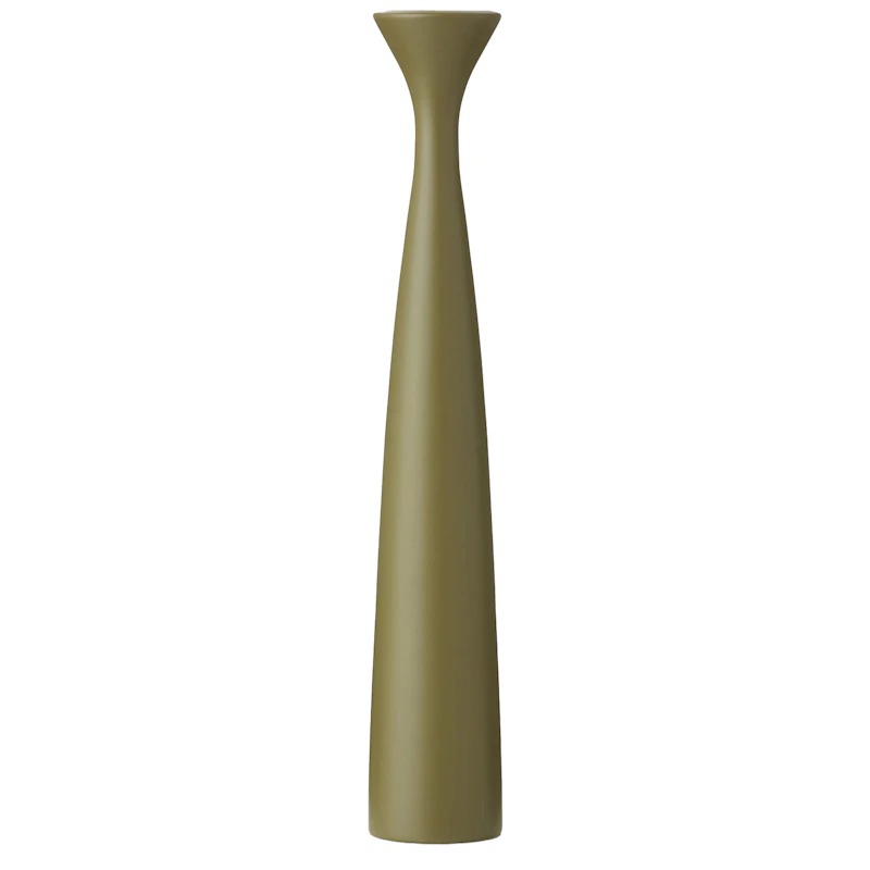 Rose Candle Holder, Olive Green