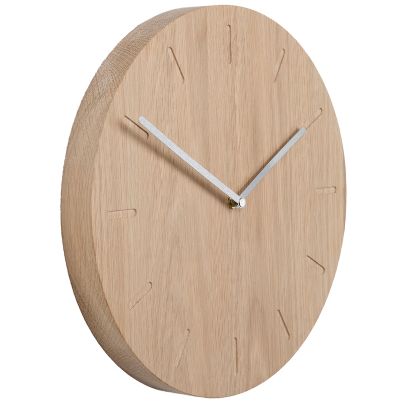 Watch:Out Wall Clock, Oak / Steel
