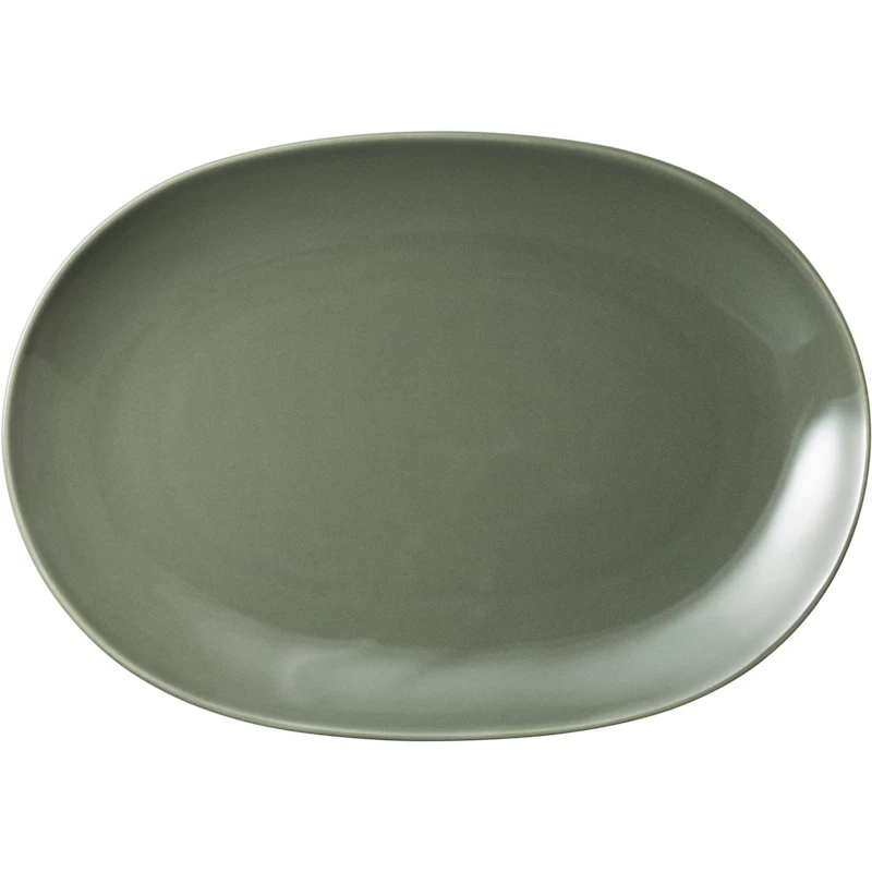 24h oval plate 22x32cm winter green