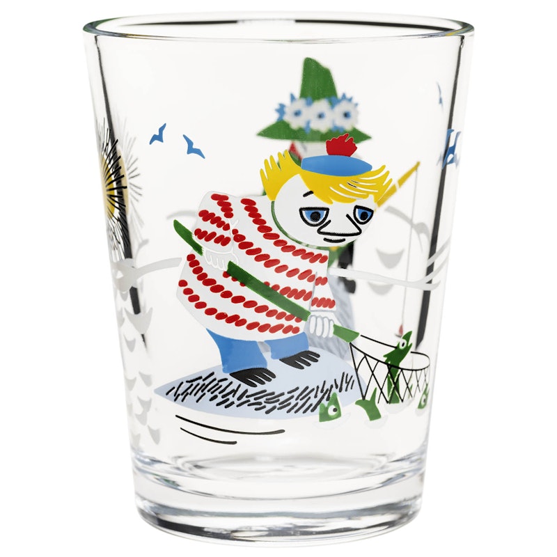 Moomin Drinking Glass 22 cl, Fishing