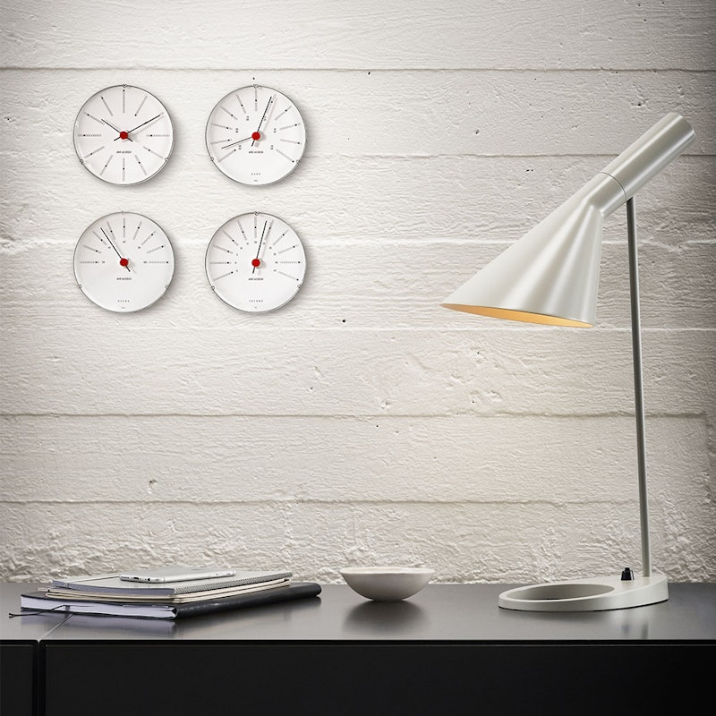 AJ Bankers Wall Clock 12cm from Arne Jacobsen | RoyalDesign.co.uk