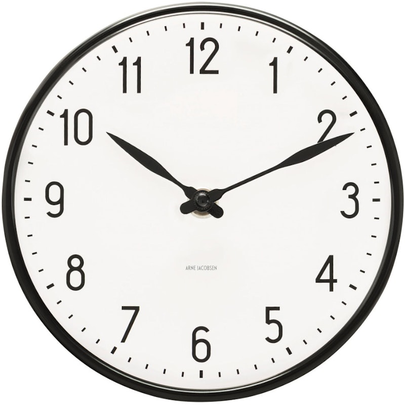 Station Wall Clock Black / White, 290 mm