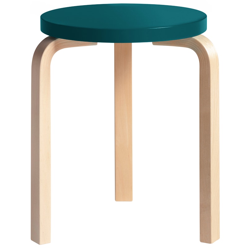 60 Stool, Birch / Petrol