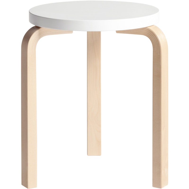 60 Stool, Birch / White