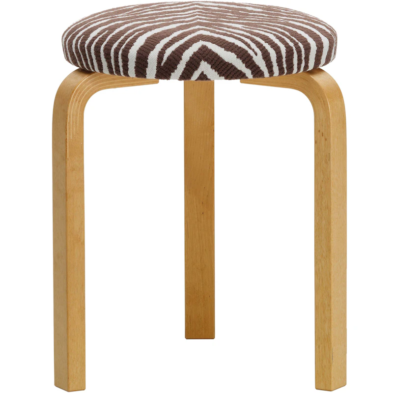 60 Stool, Honey Stained / Brown Zebra