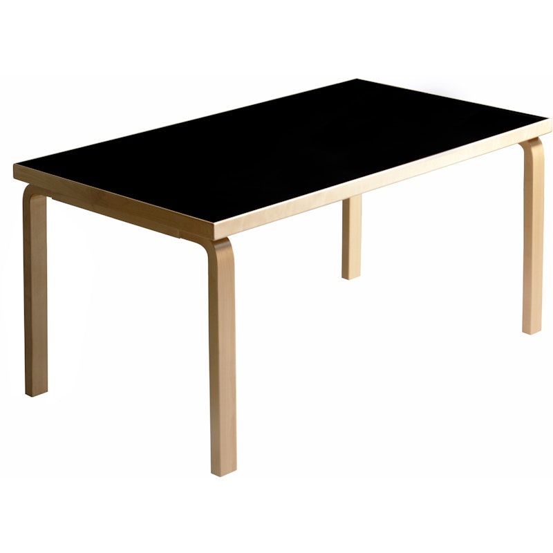 82B Table 85x135 cm, Black Linoleum