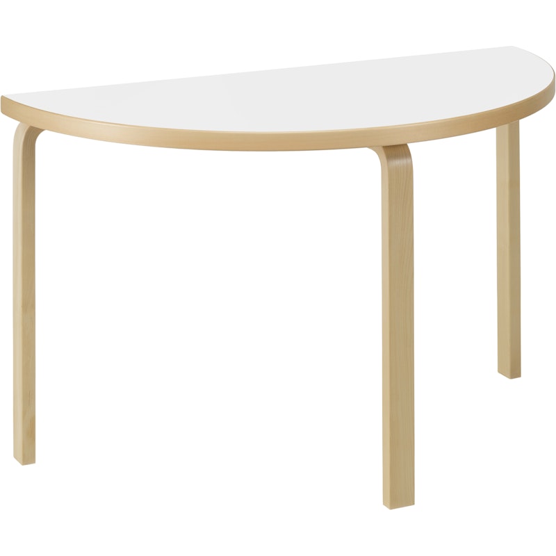 95 Table Half-round, White Laminate