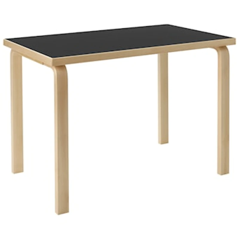 Aalto 80B Table Rectangular 60x100 cm, Black Linoleum