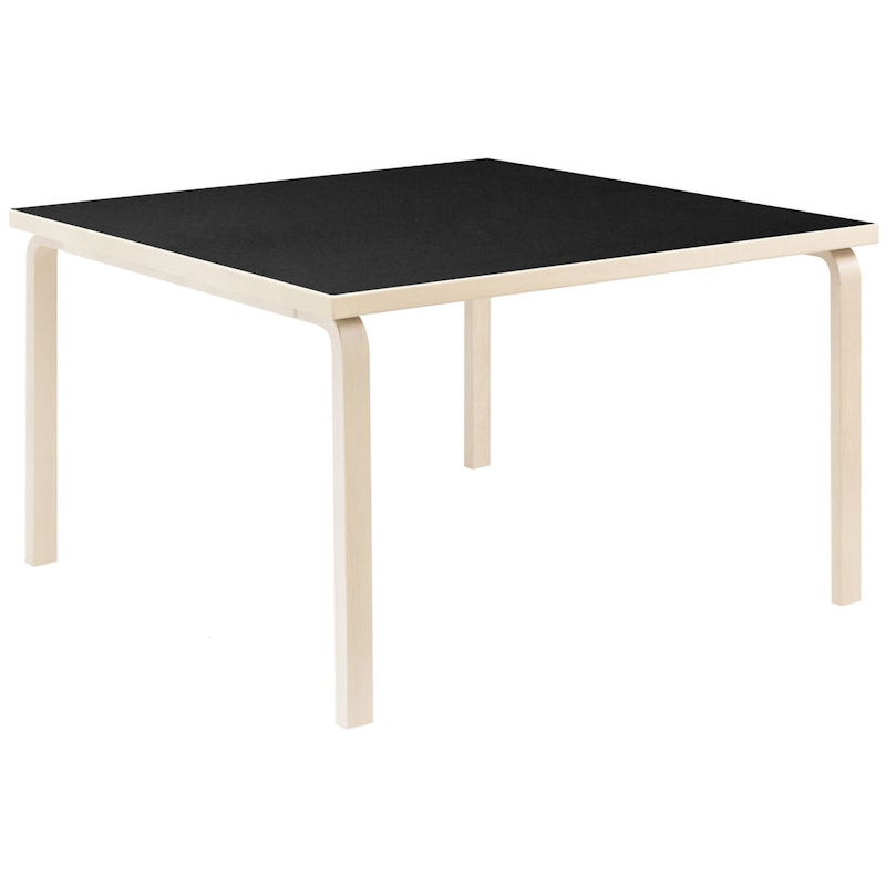 Aalto 84 Table Square 120x120 cm, Black Linoleum