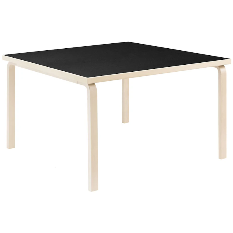 Aalto 84 Table Square 120x120 cm, Black Linoleum
