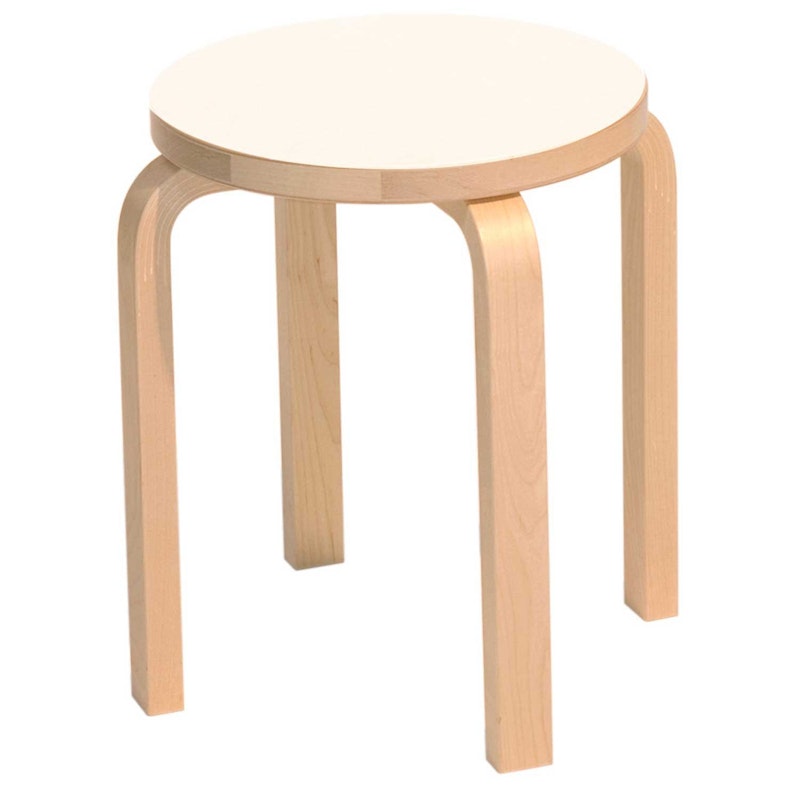 E60 Stool, Birch / White Laminate