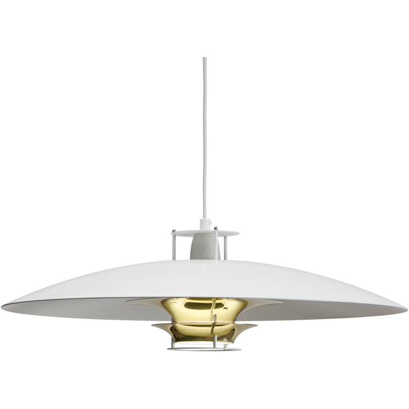 JL341 Pendant 56 cm, White / Brass