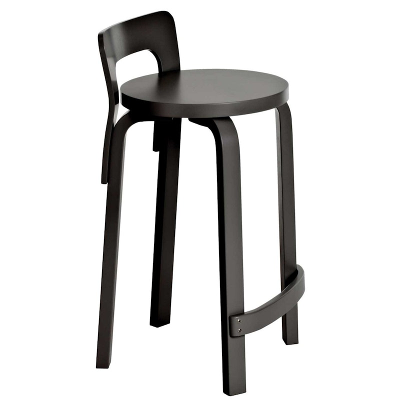 K65 Bar Stool, Black Birch