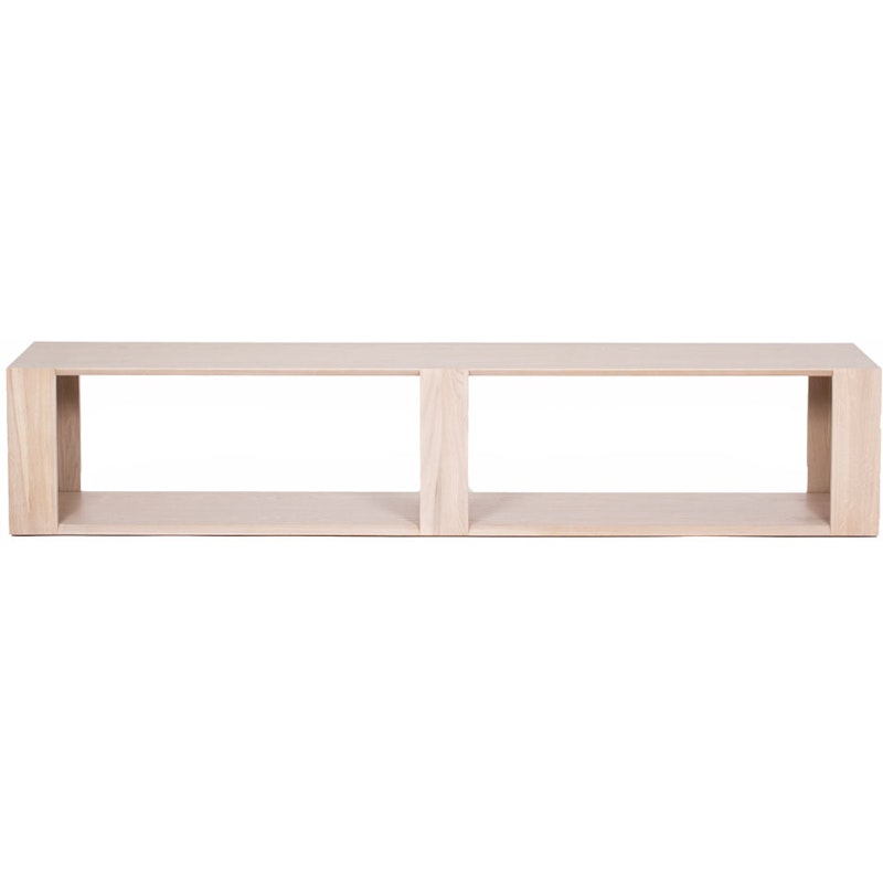 Chamfer Lounge Shelf, White oiled Oak