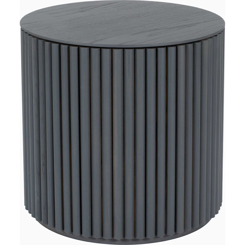 Petit Palais Side Table 42 cm, Dark grey stained Ash