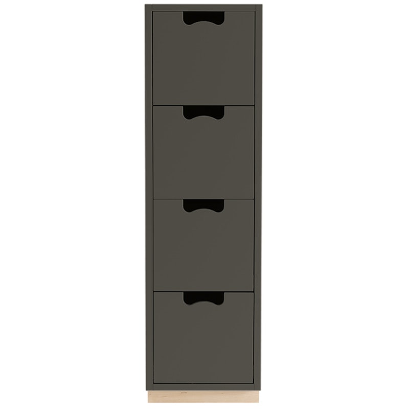 Snö J4 Chest Of Drawers Char Taupe, Base Oak