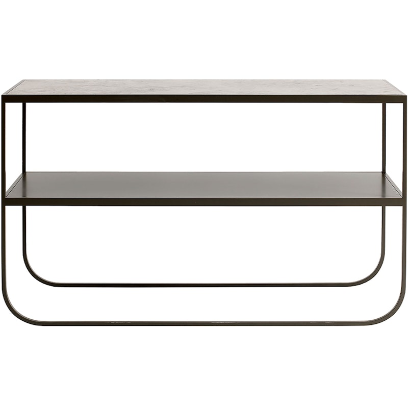 Tati Console 120 Side Table, Char Grey / Jura Limestone